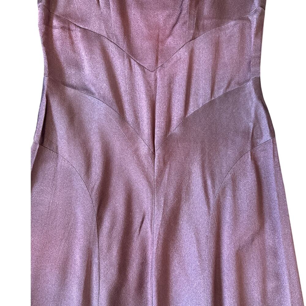 Vintage Eileen West Purple Midi Cocktail Dress Size XS XSmall - Picture 2 of 6